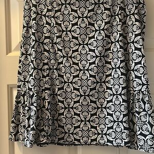 Black and White Patterned Blouse